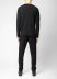 LABEL UNDER CONSTURCTION 46YSW303 GOL1 BK MG Men Crew Neck Double Layer Sweater reversible Herren Pulli Pullover cashmere silk medium grey black hide m 7