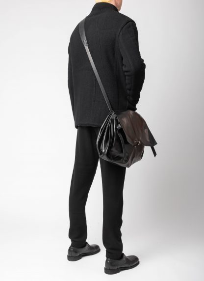 MA+ MACROSS MAURIZIO AMADEI B726 CU1 Medium Expandable Accordion Bag Men Women Tasche horse leather black hide m 7