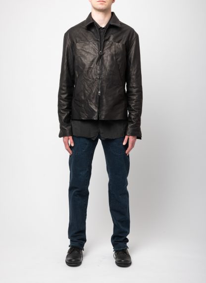 MA+ Maurizio Amadei J250Z SY10 Men Zipped Trucker Jacket Herren Jacke cow leather black hide m 5