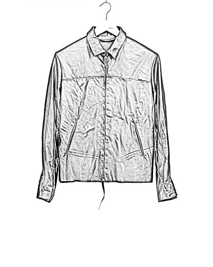 hide-m | m.a+ Zipped Trucker Jacket J250Z, black cow leather