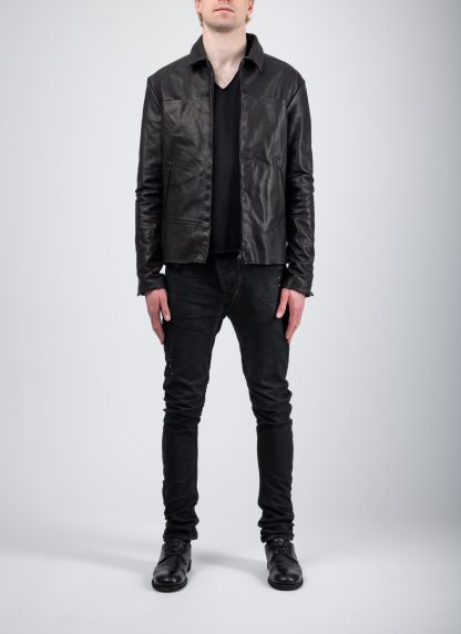 MA+ Maurizio Amadei J250Z SY10 Men Zipped Trucker Jacket Herren Leder Jacke cow leather black hide m 3