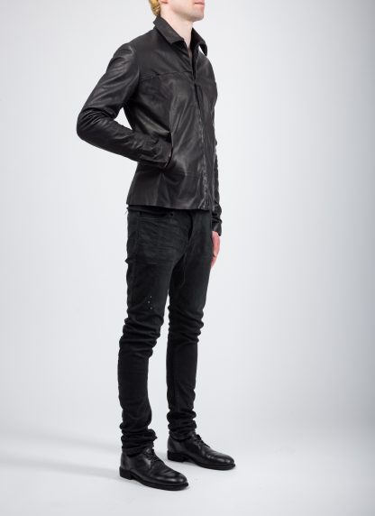 MA+ Maurizio Amadei J250Z SY10 Men Zipped Trucker Jacket Herren Leder Jacke cow leather black hide m 6