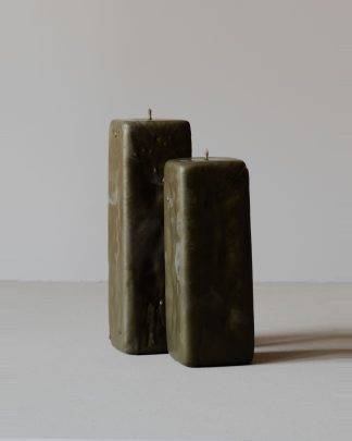 Oberflacht Klotz Square 1 Wick High 1600gr Candle Kerze handmade beeswax paraffin forest hide m 1