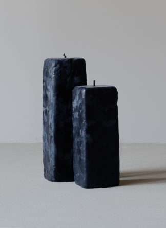 Oberflacht Klotz Square 1 Wick Low 1200gr Candle Kerze handmade beeswax paraffin black hide m 1