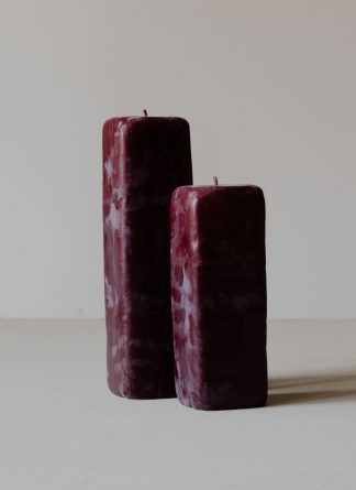 Oberflacht Klotz Square 1 Wick Low 1200gr Candle Kerze handmade beeswax paraffin blood hide m 1