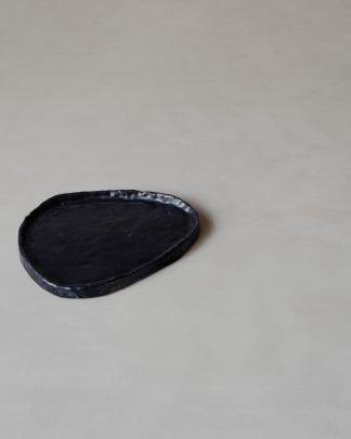 Oberflacht Tray oval 1100gr handmade beeswax paraffin black hide m 1