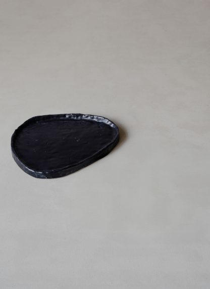 Oberflacht Tray oval 1100gr handmade beeswax paraffin black hide m 1