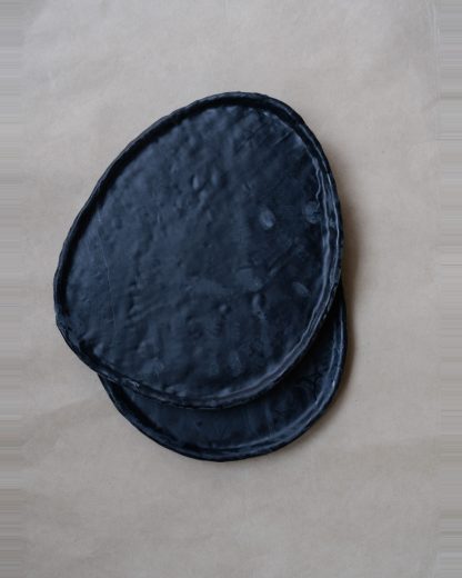 Oberflacht Tray oval 1100gr handmade beeswax paraffin black hide m 2
