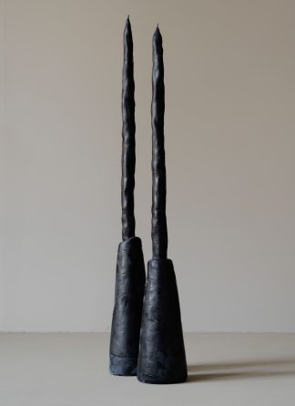 Oberflacht Trumpet high low handmade beeswax paraffin black hide m 1