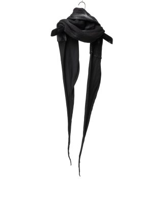 LAYER 0 S1 Scarf Schal men women unisex cashmere modal cotton black hide m 1