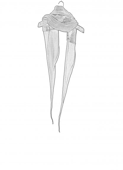 LAYER 0 S1 Scarf Schal men women unisex cashmere modal cotton black hide m 2