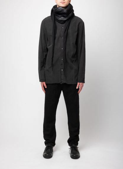 LAYER 0 S1 Scarf Schal men women unisex cashmere modal cotton black hide m 5