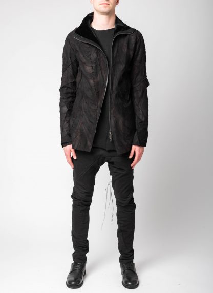 LEON EMANUEL BLANCK DIS M SJ 02 Men Distortion Strait Jacket Herren Leder Jacke mink leather black hide m 3