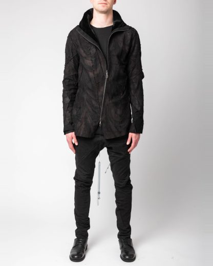 LEON EMANUEL BLANCK DIS M SJ 02 Men Distortion Strait Jacket Herren Leder Jacke mink leather black hide m 4