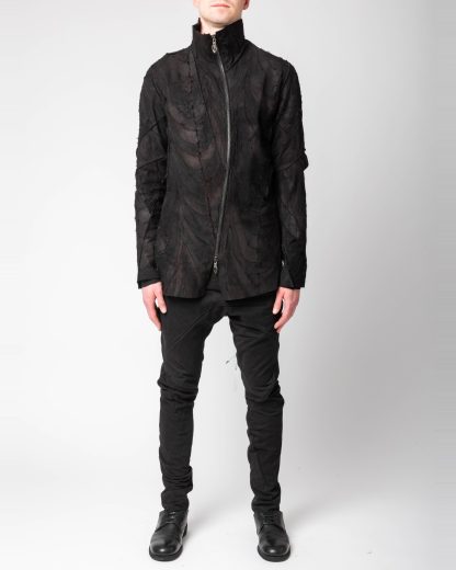 LEON EMANUEL BLANCK DIS M SJ 02 Men Distortion Strait Jacket Herren Leder Jacke mink leather black hide m 5