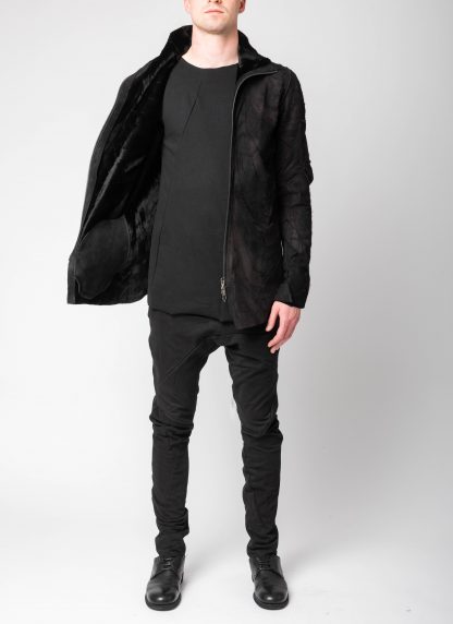 LEON EMANUEL BLANCK DIS M SJ 02 Men Distortion Strait Jacket Herren Leder Jacke mink leather black hide m 9
