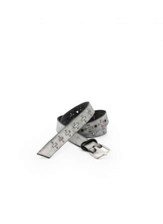 MA+ Maurizio Amadei EQ2C + studded q buckle med belt guertel cow leather 925 sterling silver carbon hide m 1