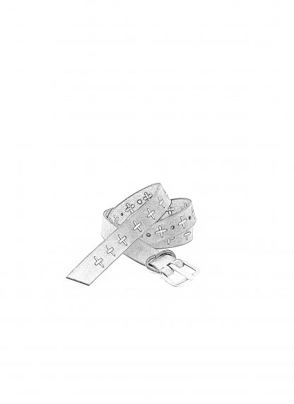 MA+ Maurizio Amadei EQ2C + studded q buckle med belt guertel cow leather 925 sterling silver carbon hide m 2