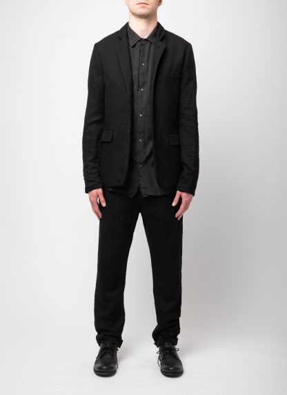 POEME BOHEMIEN GI 12 T 507 99 Men Deconstructed Jacket Herren Jacke Blazer virgin wool black hide m 3