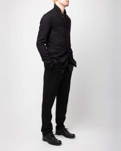 POEME BOHEMIEN GI 12 T 507 99 Men Deconstructed Jacket Herren Jacke Blazer virgin wool black hide m 6