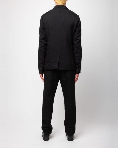 POEME BOHEMIEN GI 12 T 507 99 Men Deconstructed Jacket Herren Jacke Blazer virgin wool black hide m 8