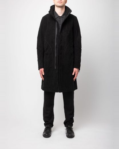 POEME BOHEMIEN PA 12 T 512 99 Men Long Zipped Parka Herren Jacke Coat Jacket Mantel cotton black hide m 3