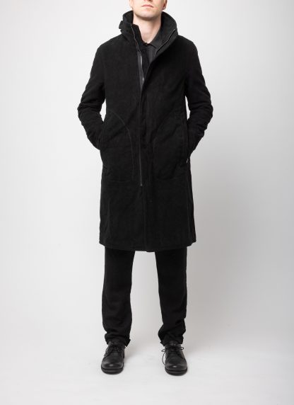 POEME BOHEMIEN PA 12 T 512 99 Men Long Zipped Parka Herren Jacke Coat Jacket Mantel cotton black hide m 4