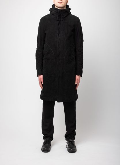 POEME BOHEMIEN PA 12 T 512 99 Men Long Zipped Parka Herren Jacke Coat Jacket Mantel cotton black hide m 6