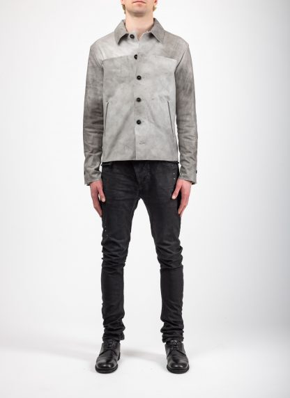 MA+ Maurizio Amadei macross J250 SY10 Men Trucker Jacket Herren Leder Jacke washed cow leather carbon hide m 4