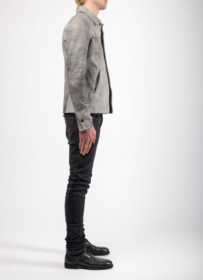 MA+ Maurizio Amadei macross J250 SY10 Men Trucker Jacket Herren Leder Jacke washed cow leather carbon hide m 6