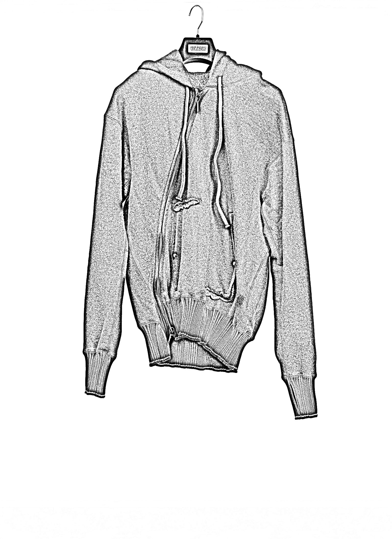 Taichi Murakami Men Displacement Sweat Parka Hooded Zipped Herren Sweater Jacket Jacke cashmere blanket cotton black dark grey hide m 22 Taichi Murakami Men Displacement Sweat Parka Hooded Zipped Herren Sweater Jacket Jacke cashmere blanket cotton black dark grey hide m 22