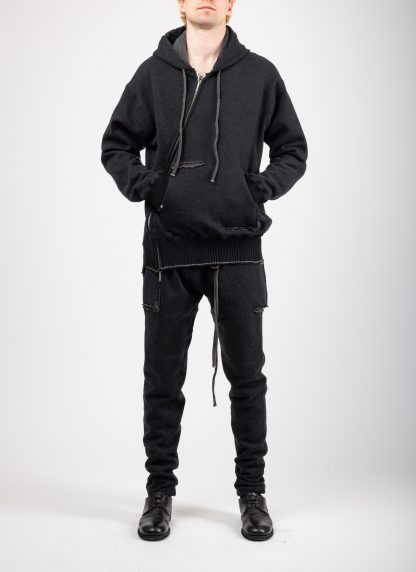 Taichi Murakami Men Displacement Sweat Parka Hooded Zipped Herren Sweater Jacket Jacke cashmere blanket cotton black dark grey hide m 5