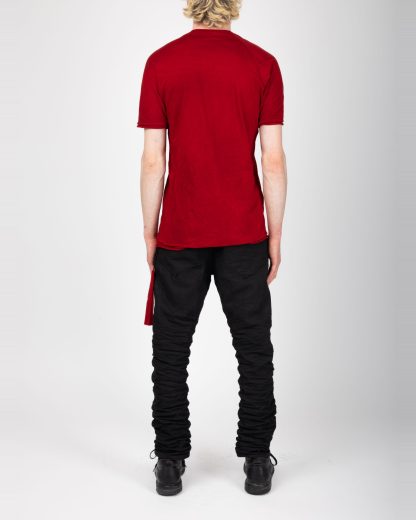 LAYER 0 T Shirt 75 men short sleeve tee herren tshirt cotton dirty red hide m 5