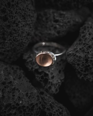 ROSA MARIA BEENU TB S ST GP DIX CO Ring Jewellery Jewelry Schmuck women sterling silver pink gold cognac diamonds hide m 1