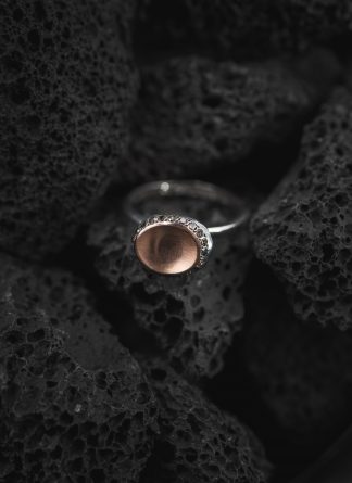 ROSA MARIA BEENU TB S ST GP DIX CO Ring Jewellery Jewelry Schmuck women sterling silver pink gold cognac diamonds hide m 1