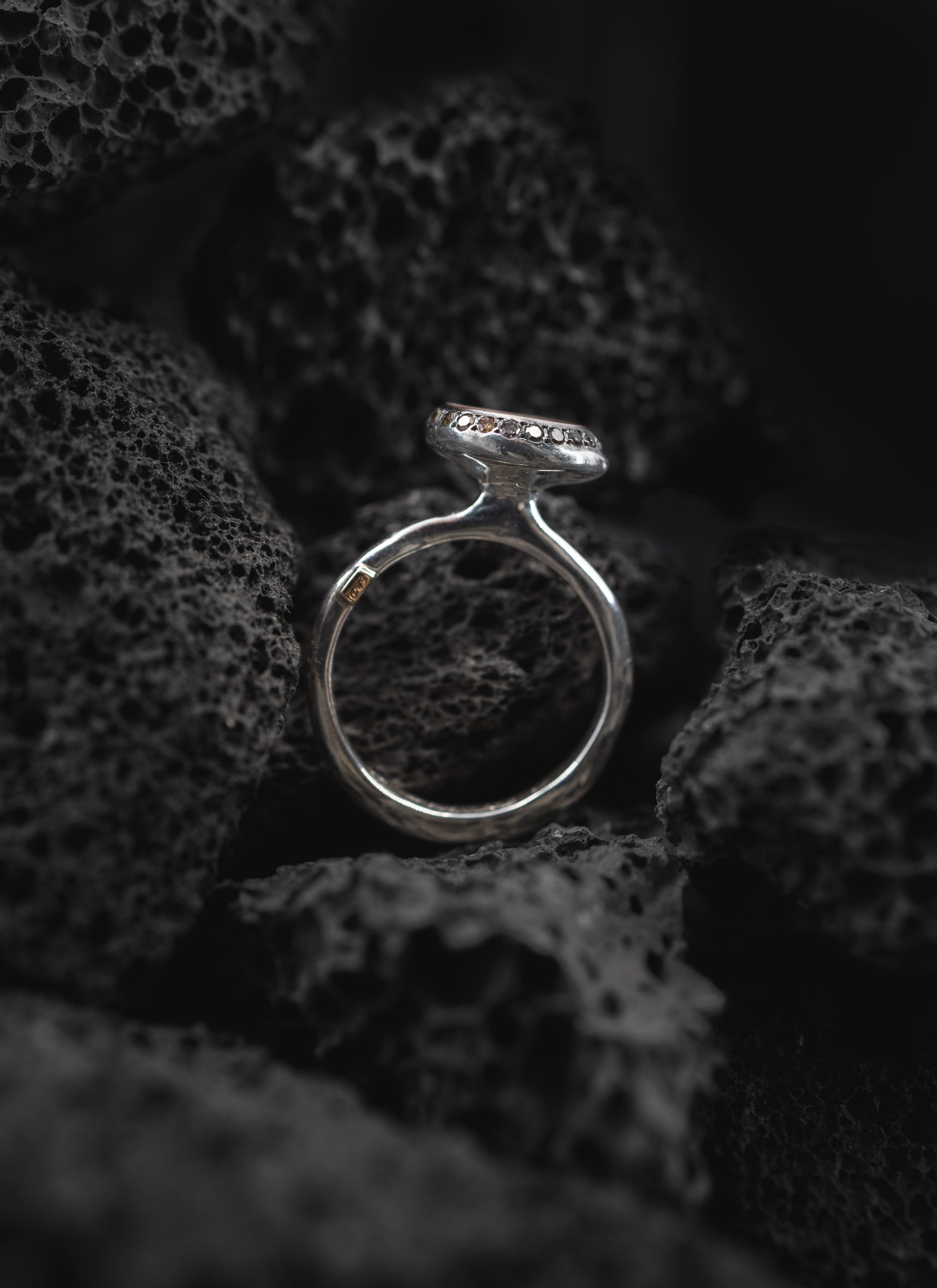 ROSA MARIA BEENU TB S ST GP DIX CO Ring Jewellery Jewelry Schmuck women sterling silver pink gold cognac diamonds hide m 2