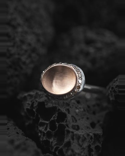 ROSA MARIA BEENU TB S ST GP DIX CO Ring Jewellery Jewelry Schmuck women sterling silver pink gold cognac diamonds hide m 3