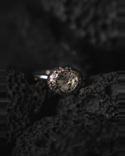 ROSA MARIA CARRIE R TB S ST DIA CP BLK 3R BLK RQTZ DOTS Ring Jewellery Jewelry Schmuck 925 Sterling Silver Cognac Black Diamonds hide m 1