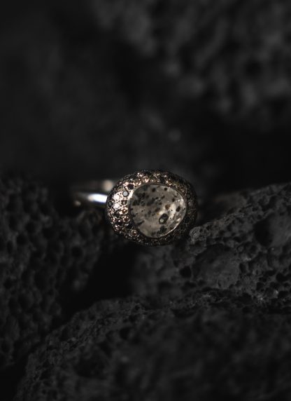 ROSA MARIA CARRIE R TB S ST DIA CP BLK 3R BLK RQTZ DOTS Ring Jewellery Jewelry Schmuck 925 Sterling Silver Cognac Black Diamonds hide m 1