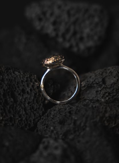 ROSA MARIA CARRIE R TB S ST DIA CP BLK 3R BLK RQTZ DOTS Ring Jewellery Jewelry Schmuck 925 Sterling Silver Cognac Black Diamonds hide m 2