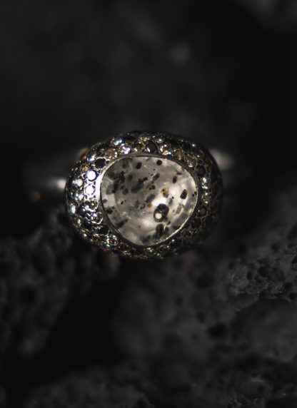 ROSA MARIA CARRIE R TB S ST DIA CP BLK 3R BLK RQTZ DOTS Ring Jewellery Jewelry Schmuck 925 Sterling Silver Cognac Black Diamonds hide m 4