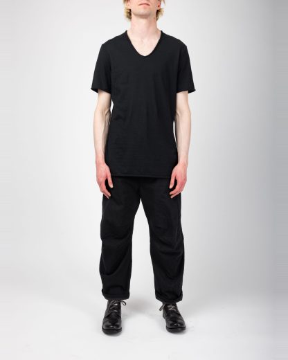 FORME D’EXPRESSION HJ010 S736 Men ZZ V Neck T Shirt Herren Tee Tshirt cotton black hide m 3