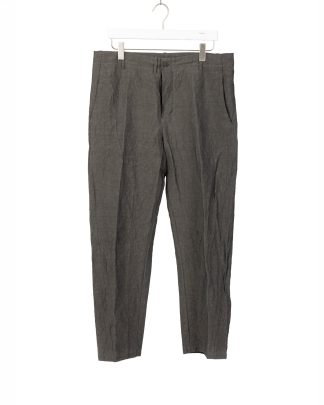 FORME D’EXPRESSION HP022 441G Men Oblique Lounge Pants Trousers Herren Hose linen cotton grey hide m 1