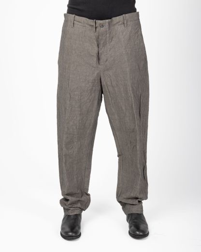 FORME D’EXPRESSION HP022 441G Men Oblique Lounge Pants Trousers Herren Hose linen cotton grey hide m 3