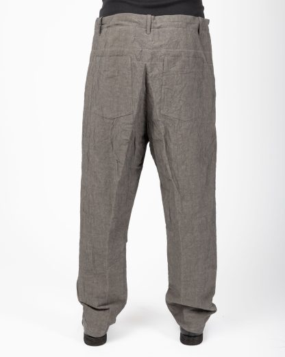 FORME D’EXPRESSION HP022 441G Men Oblique Lounge Pants Trousers Herren Hose linen cotton grey hide m 5