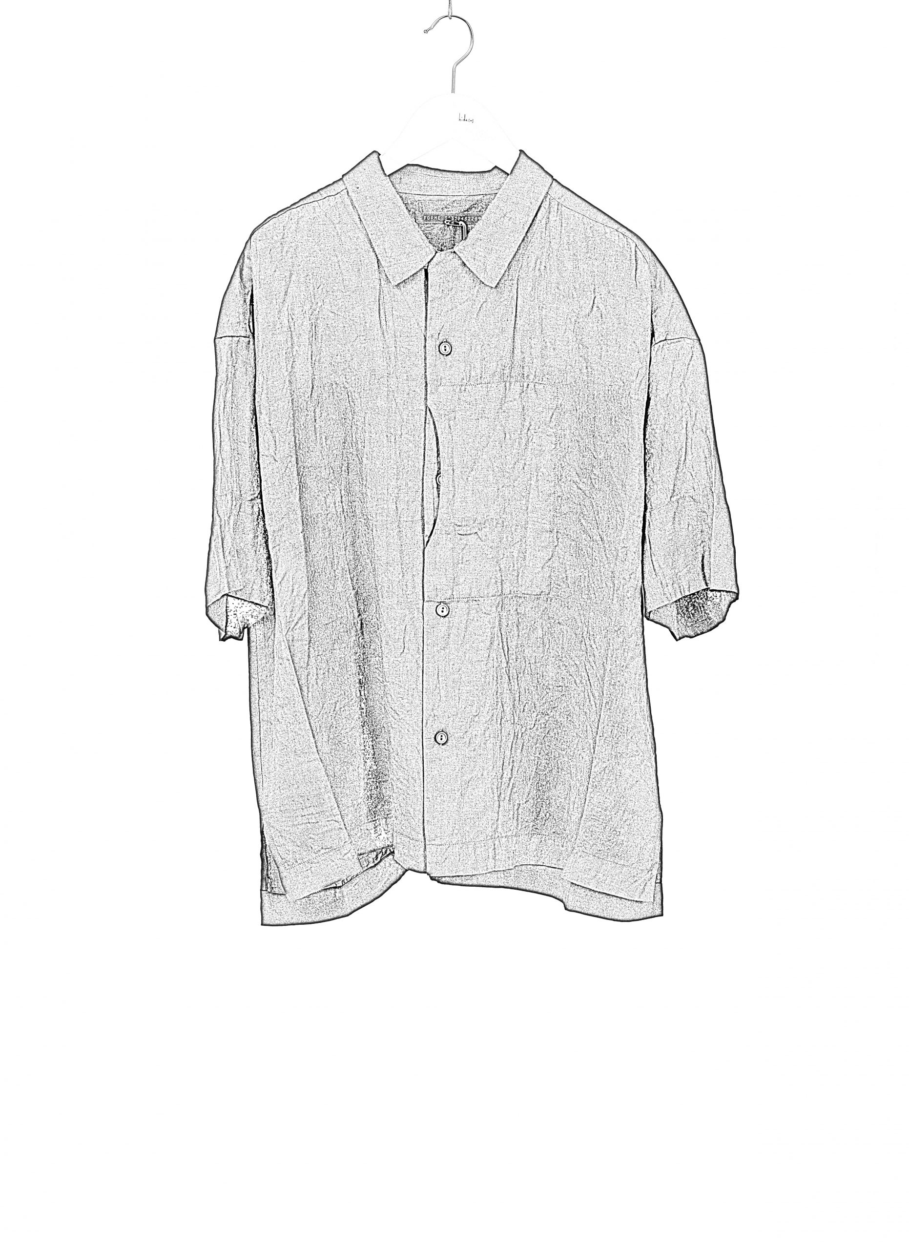 FORME D’EXPRESSION HS016 GBMB Men Camp Shirt With Crescent Pocket Herren Hemd linen black hide m 2 FORME D’EXPRESSION HS016 GBMB Men Camp Shirt With Crescent Pocket Herren Hemd linen black hide m 2