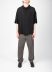 FORME D’EXPRESSION HS016 GBMB Men Camp Shirt With Crescent Pocket Herren Hemd linen black hide m 3