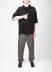FORME D’EXPRESSION HS016 GBMB Men Camp Shirt With Crescent Pocket Herren Hemd linen black hide m 4