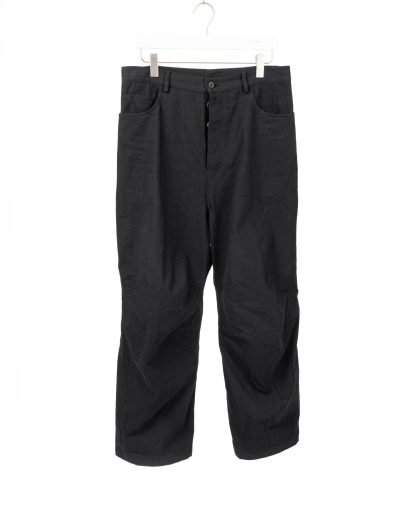 FORME D’EXPRESSION UP041 F02B Men Baggy 5 Pocket Pants Trousers Herren Hose cotton black hide m 1
