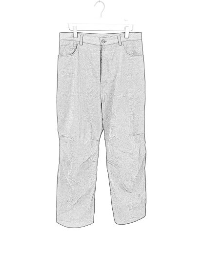 FORME D’EXPRESSION UP041 F02B Men Baggy 5 Pocket Pants Trousers Herren Hose cotton black hide m 2
